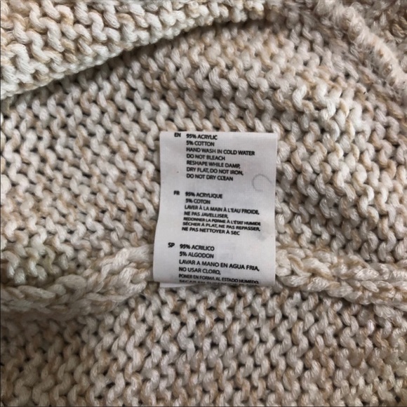 RD Style tan/cream hi lo crop style sweater - Picture 7 of 7